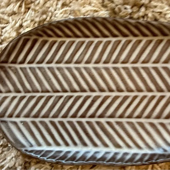Anthrohome Terra Cotta Platter Leaf Anthropologie Boho Decor Tray AnthroLiving - Picture 5 of 8